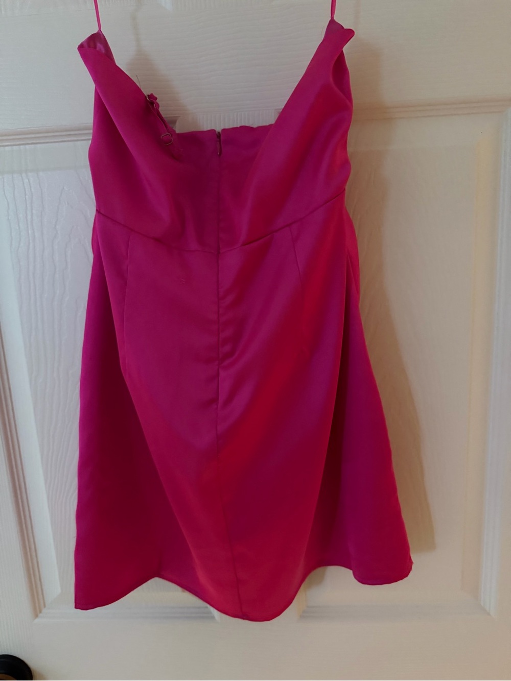 Hot Pink Strapless Semi-Formal Cocktail Dress - Picture 2 of 4